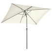 Parasol Osmond rectangulaire inclinable protection UV crème 295x195 cm