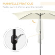 Parasol Osmond rectangulaire inclinable protection UV crème 295x195 cm