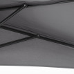 Parasol Elderwick Demi-Lune Gris Balcon Terrasse Anti-UV Manivelle Pratique