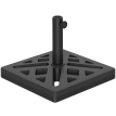 Pied de parasol Durwin design moderne ajouré stable noir extérieur 15 kg
