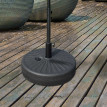 Pied de parasol Muhlbach motif rosace stabilité optimale noir élégant
