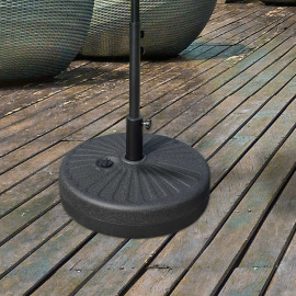 Pied de parasol Muhlbach motif rosace stabilité optimale noir élégant