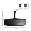 Pied de parasol Muhlbach motif rosace stabilité optimale noir élégant