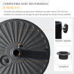 Pied de parasol Muhlbach motif rosace stabilité optimale noir élégant