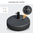 Pied de parasol Muhlbach motif rosace stabilité optimale noir élégant