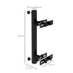 Porte-parasol Hazelwick fixation balcon réglable métal noir sans perçage 38-48mm