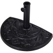 Pied de parasol Etienne stabilité élégant imitation fonte noir demi-cercle résistant
