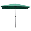 Parasol Tancredi inclinable rectangulaire grand format vert jardin terrasse 295x195 cm