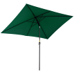 Parasol Tancredi inclinable rectangulaire grand format vert jardin terrasse 295x195 cm