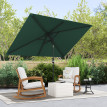 Parasol Tancredi inclinable rectangulaire grand format vert jardin terrasse 295x195 cm