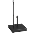 Pied de Parasol Busturia Lestable Roulettes HDPE Résistant Noir Jardin Terrasse Piscine