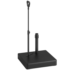 Pied de Parasol Busturia Lestable Roulettes HDPE Résistant Noir Jardin Terrasse Piscine