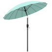 Parasol Timoteo inclinable anti-UV 30+ manivelle turquoise 2m jardin extérieur