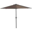 Parasol Ottavio Demi-Cercle Balcon Terrasse Élégant Chocolat