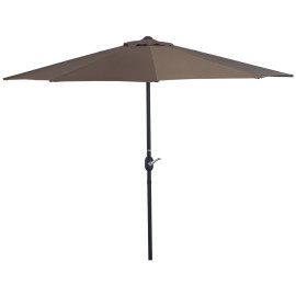 Parasol Ottavio Demi-Cercle Balcon Terrasse Élégant Chocolat