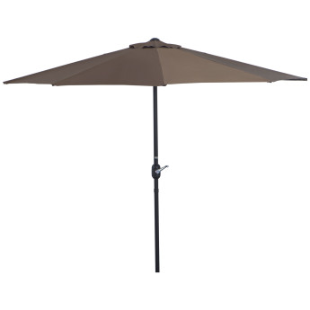 Parasol Ottavio Demi-Cercle Balcon Terrasse Élégant Chocolat