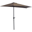 Parasol Ottavio Demi-Cercle Balcon Terrasse Élégant Chocolat