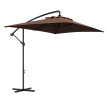 Parasol déporté Hersende rectangulaire kaki extérieur jardin terrasse piscine