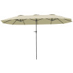 Parasol Ilario Jardin Extérieur Rectangulaire 4m Anti-UV Blanc Cassé Résistant