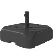 Pied de parasol Vaubert mobile résistant effet bois noir pour extérieur 4m