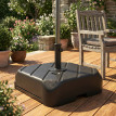 Pied de parasol Vaubert mobile résistant effet bois noir pour extérieur 4m