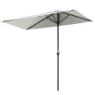 Parasol Romualdo Demi Balcon Terrasse Anti-UV Crème 230x130 cm Manivelle