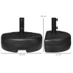 Pied Parasol Hohenbach Stable Remplissable Eau Sable Ø38-48mm Noir
