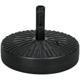 Pied de parasol Coldenthal lestable ultra stable design résine noir élégant Ø51 cm