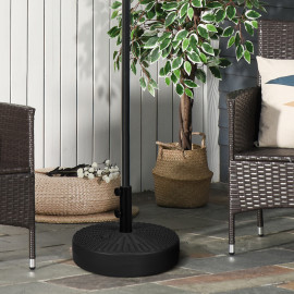 Pied de parasol Coldenthal lestable ultra stable design résine noir élégant Ø51 cm