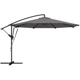 Parasol Underwood déporté inclinable 295 cm gris anthracite résistant