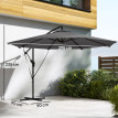 Parasol Underwood déporté inclinable 295 cm gris anthracite résistant