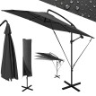 Parasol Brunetta déporté carré inclinable anthracite résistant UV et vent