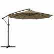 Parasol Lewyn Déporté Inclinable 360° Kaki avec Base et Housse