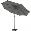 Parasol Innocenzo inclinable 3x2.5m gris foncé jardin terrasse UV stable