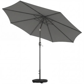 Parasol Innocenzo inclinable 3x2.5m gris foncé jardin terrasse UV stable