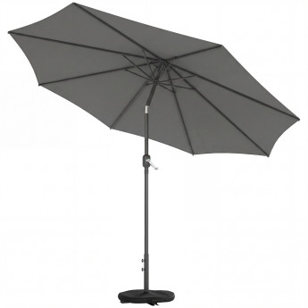 Parasol Innocenzo inclinable 3x2.5m gris foncé jardin terrasse UV stable