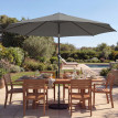 Parasol Innocenzo inclinable 3x2.5m gris foncé jardin terrasse UV stable