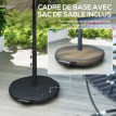 Parasol Innocenzo inclinable 3x2.5m gris foncé jardin terrasse UV stable