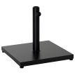 Support Parasol Redmere Base Carrée Métal Noir Mat Robuste 45x45cm 18kg