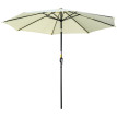 Parasol Varden Octogonal Inclinable Résistant UV Beige 295 cm Hauteur 250 cm