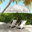 Parasol Urarte Bohème Franges UV40+ Extérieur Plage Jardin Crème
