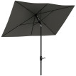 Parasol Ulmenbach Inclinable Jardin Terrasse Piscine Gris Anti-UV 50+ 2,9x2m