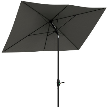 Parasol Ulmenbach Inclinable Jardin Terrasse Piscine Gris Anti-UV 50+ 2,9x2m