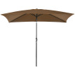Parasol Casildo Inclinable Rectangulaire Jardin Terrasse Chocolat 295x195cm