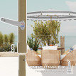 Parasol Sigismondo inclinable octogonal 270x240 cm gris taupe protection UV50+ élégant