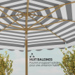 Parasol Sigismondo inclinable octogonal 270x240 cm gris taupe protection UV50+ élégant