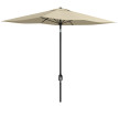 Parasol Dunmore Inclinable Jardin Terrasse Piscine Anti-UV Beige 2,9x2m