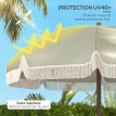 Parasol Volkmar Bohème Franges UV40+ Protection Solaire Extérieur Vert Émeraude