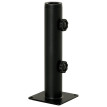 Support Parasol Erandio Ancrage Sol Acier Noir Stable Élégant Terrasse Jardin 34-48mm