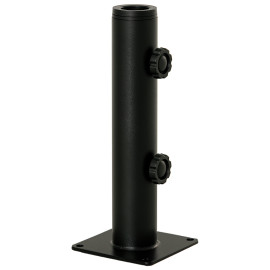 Support Parasol Erandio Ancrage Sol Acier Noir Stable Élégant Terrasse Jardin 34-48mm
